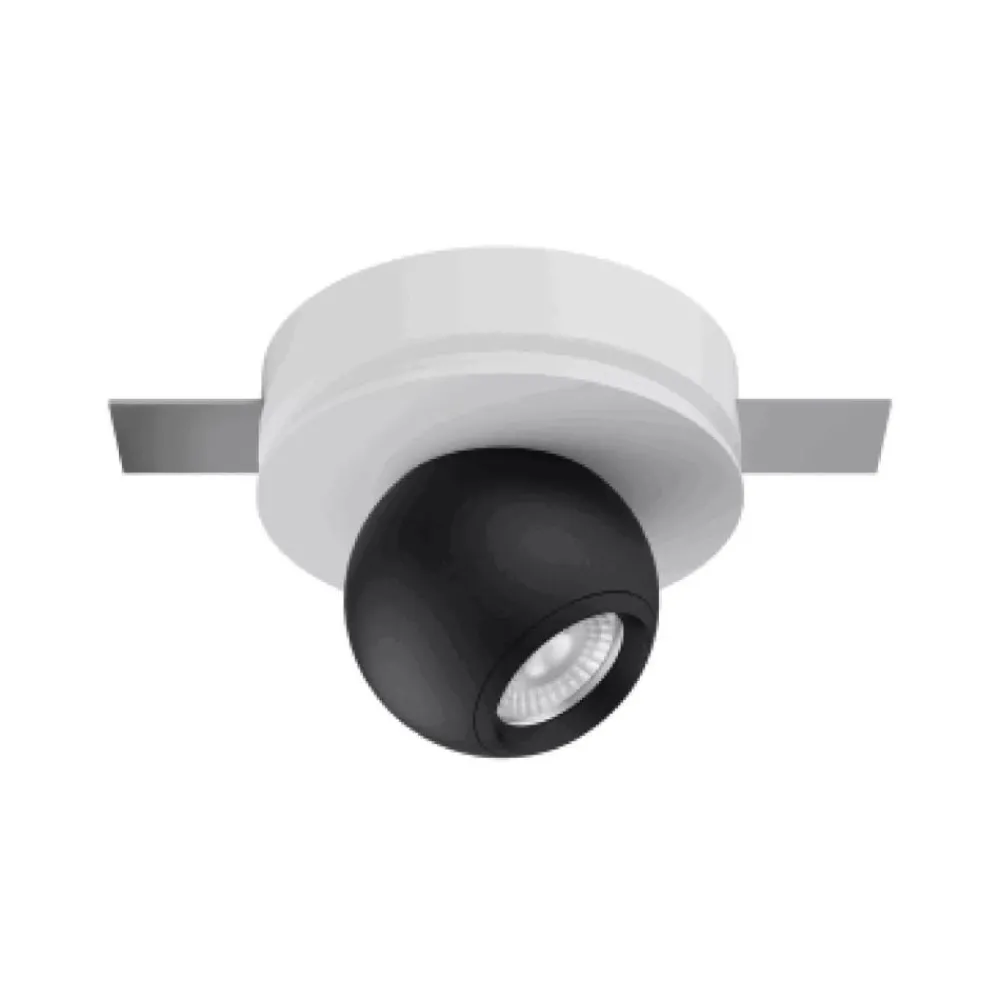 Faretti Da Incasso-Linea Light Faretto nero da incasso bubble led 9w 3000k 24v ottica 62