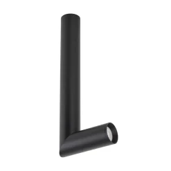 Faretti Da Soffitto-Selezionato da Mazzolaluce Faretto nero lungo cilindro orientabile da soffitto gu10