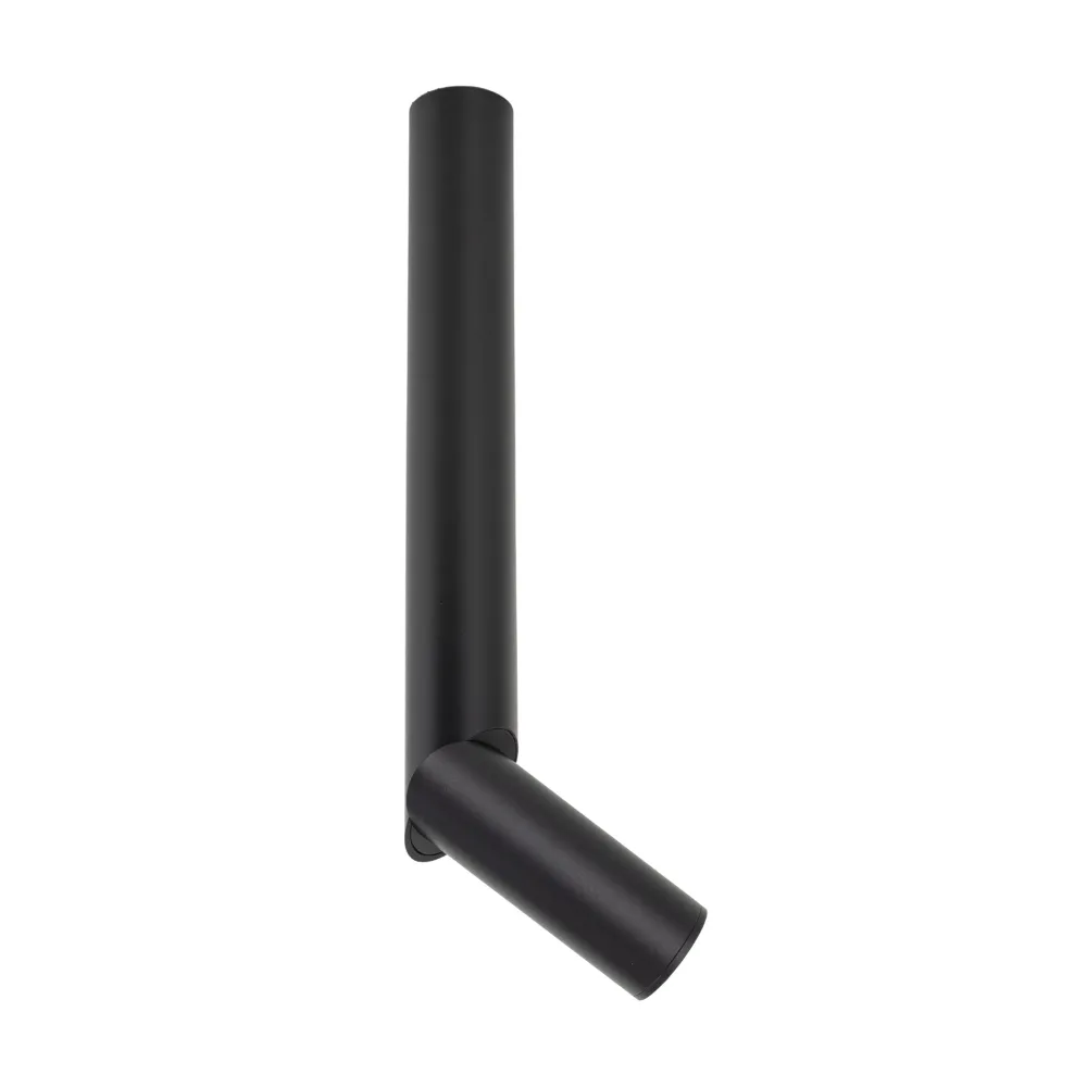 Faretti Da Soffitto-Selezionato da Mazzolaluce Faretto nero lungo cilindro orientabile da soffitto gu10