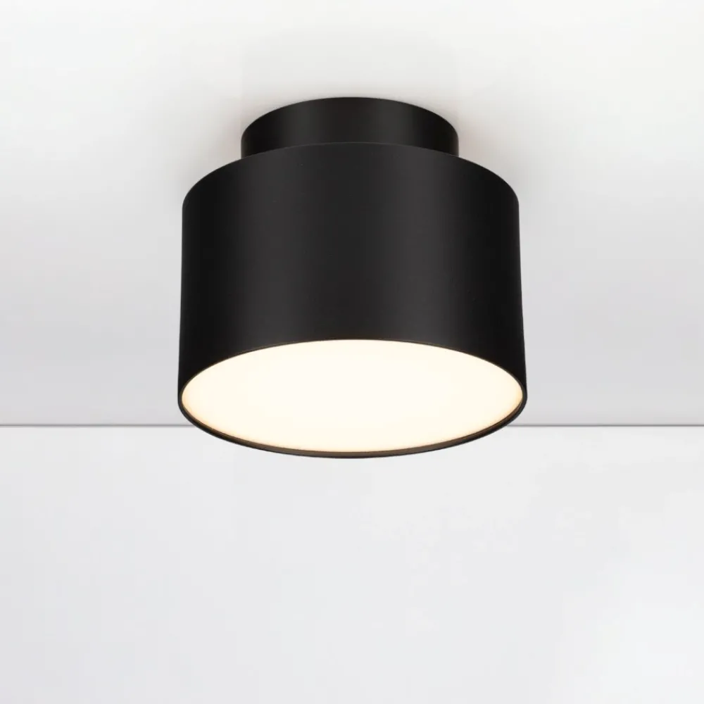 Faretti Da Soffitto-Selezionato da Mazzolaluce Faretto nero rotondo led 16w 3000k da soffitto moderno