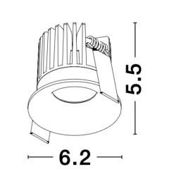 Faretti Da Incasso-Selezionato da Mazzolaluce Faretto nero tondo da incasso led 9w 3000k per cartongesso