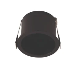 Faretti Da Incasso-Selezionato da Mazzolaluce Faretto nero tondo da incasso a soffitto per cartongesso
