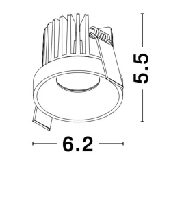 Faretti Da Incasso-Selezionato da Mazzolaluce Faretto nero tondo incasso a soffitto led 9w 3000k