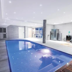 Faretti Da Incasso-Selezionato da Mazzolaluce Faretto nickel per bagno doccia quadrato da incasso a soffitto fp