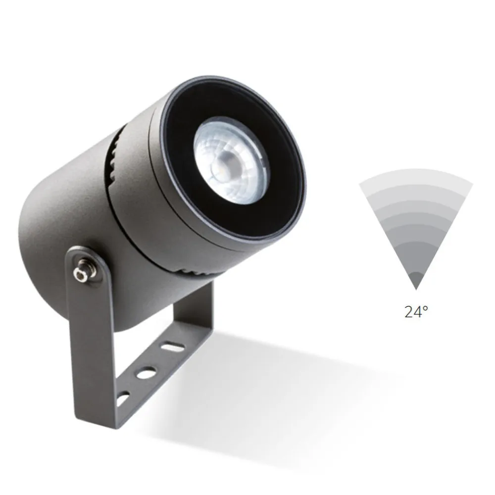 Faretti Da Esterno-Selezionato da Mazzolaluce Faretto orientabile da esterno grafite led 12w 3000k ip65