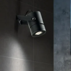 Faretti Da Esterno-Selezionato da Mazzolaluce Faretto orientabile da esterno grafite led 12w 3000k ip65