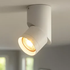 Faretti Da Soffitto-Selezionato da Mazzolaluce Faretto orientabile da soffitto bianco cilindro fp