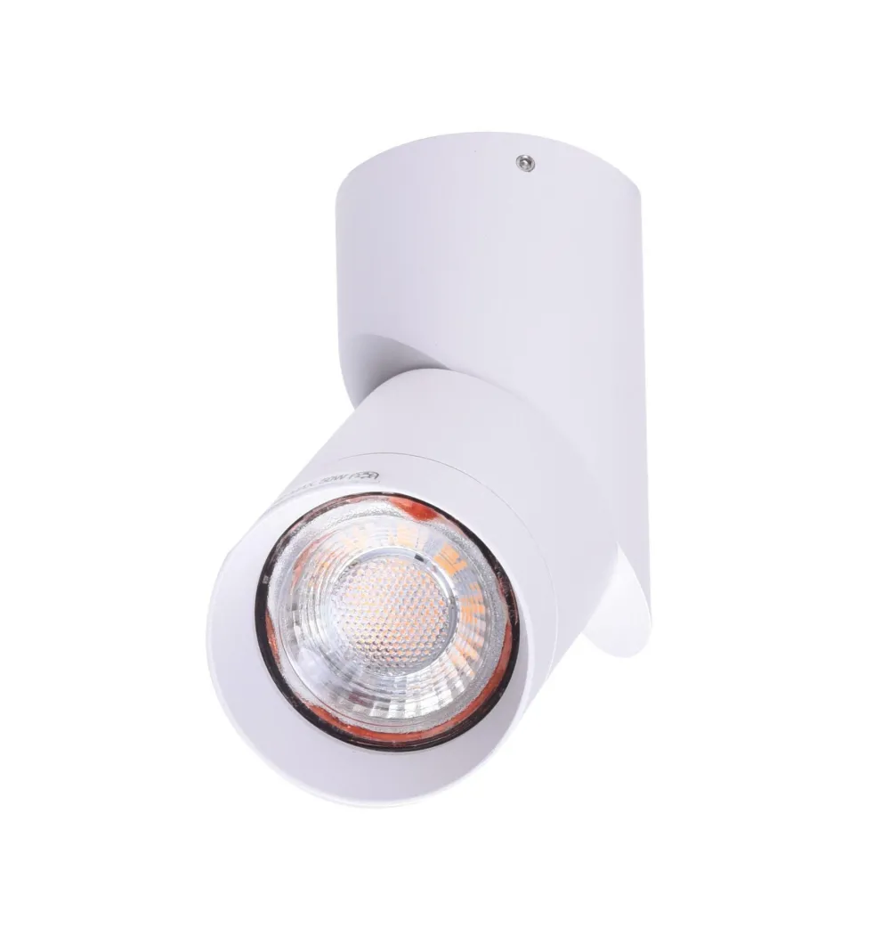 Faretti Da Soffitto-Selezionato da Mazzolaluce Faretto orientabile da soffitto bianco cilindro fp
