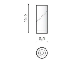 Faretti Da Soffitto-Selezionato da Mazzolaluce Faretto orientabile da soffitto bianco cilindro fp