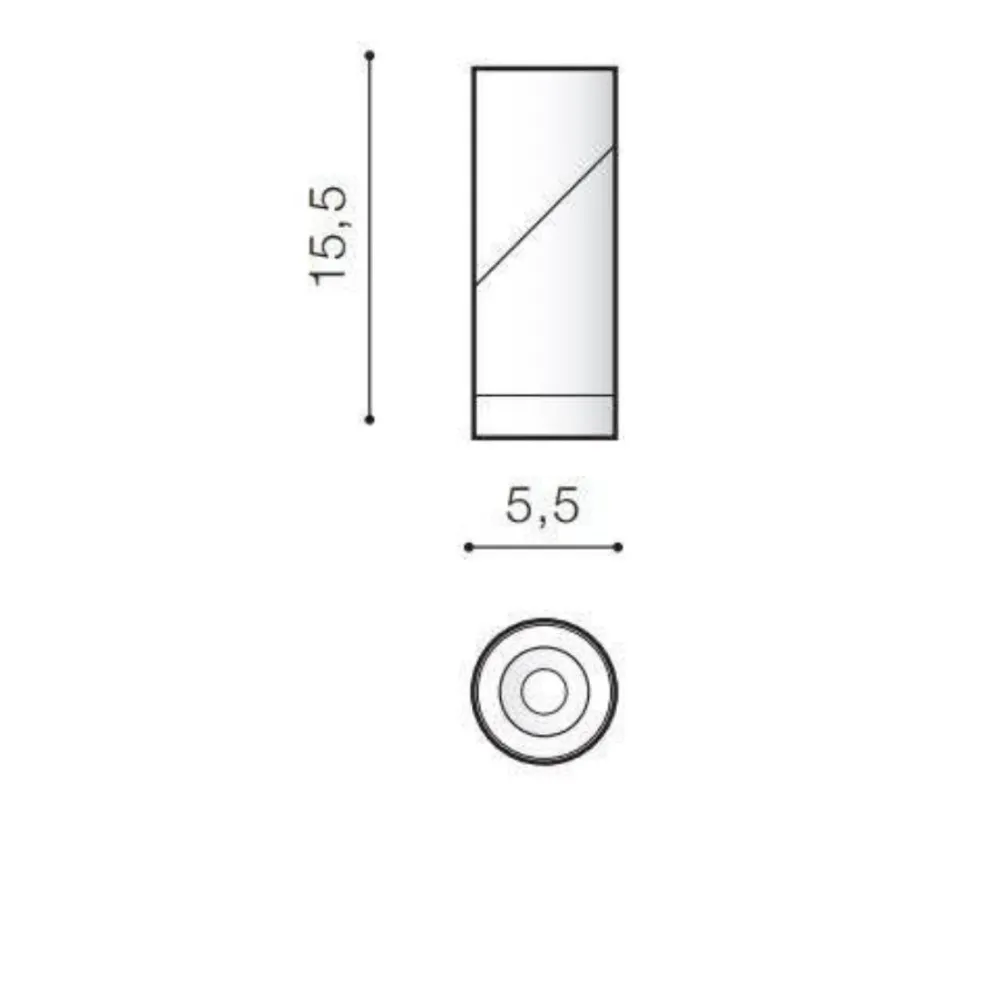 Faretti Da Soffitto-Selezionato da Mazzolaluce Faretto orientabile da soffitto bianco cilindro fp