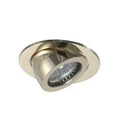 Faretti Da Incasso-Selezionato da Mazzolaluce Faretto orientabile oro lucido da incasso a soffitto