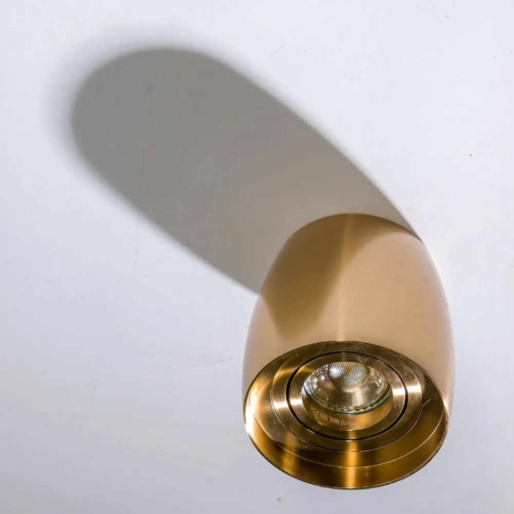 Faretti Da Soffitto-Selezionato da Mazzolaluce Faretto oro rame lampada da soffitto orientabile design moderno