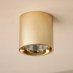 Faretti Da Soffitto-Selezionato da Mazzolaluce Faretto oro sporgente led cilindro 20w 3000k