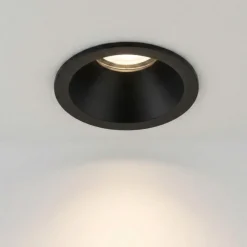 Faretti Da Incasso-Selezionato da Mazzolaluce Faretto per bagno da incasso a soffitto rotondo nero