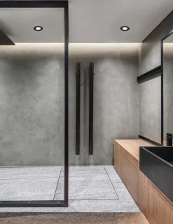 Faretti Da Incasso-Selezionato da Mazzolaluce Faretto per bagno doccia da incasso nero rotondo ip44