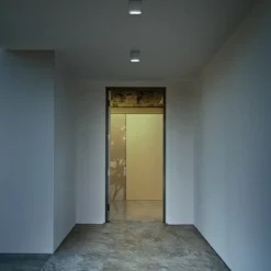 Faretti Da Esterno-IsyLuce Faretto per esterni da soffitto cubo bianco