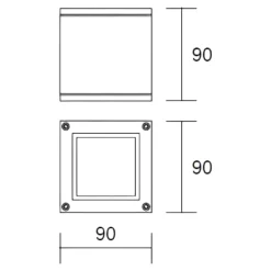 Faretti Da Esterno-IsyLuce Faretto per esterni da soffitto cubo bianco