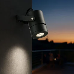 Faretti Da Esterno-Selezionato da Mazzolaluce Faretto per esterni led 12w 3000k ottica 36 grigio