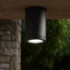 Faretti Da Esterno-IsyLuce Faretto per esterno a soffitto cilindro antracite