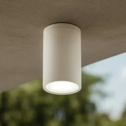 Faretti Da Esterno-IsyLuce Faretto per esterno cilindro da soffitto bianco