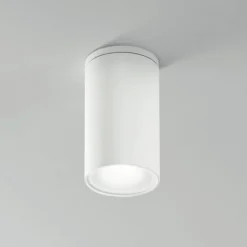 Faretti Da Esterno-IsyLuce Faretto per esterno cilindro da soffitto bianco