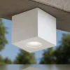 Faretti Da Esterno-Gea Luce Faretto per esterno cubotto bianco