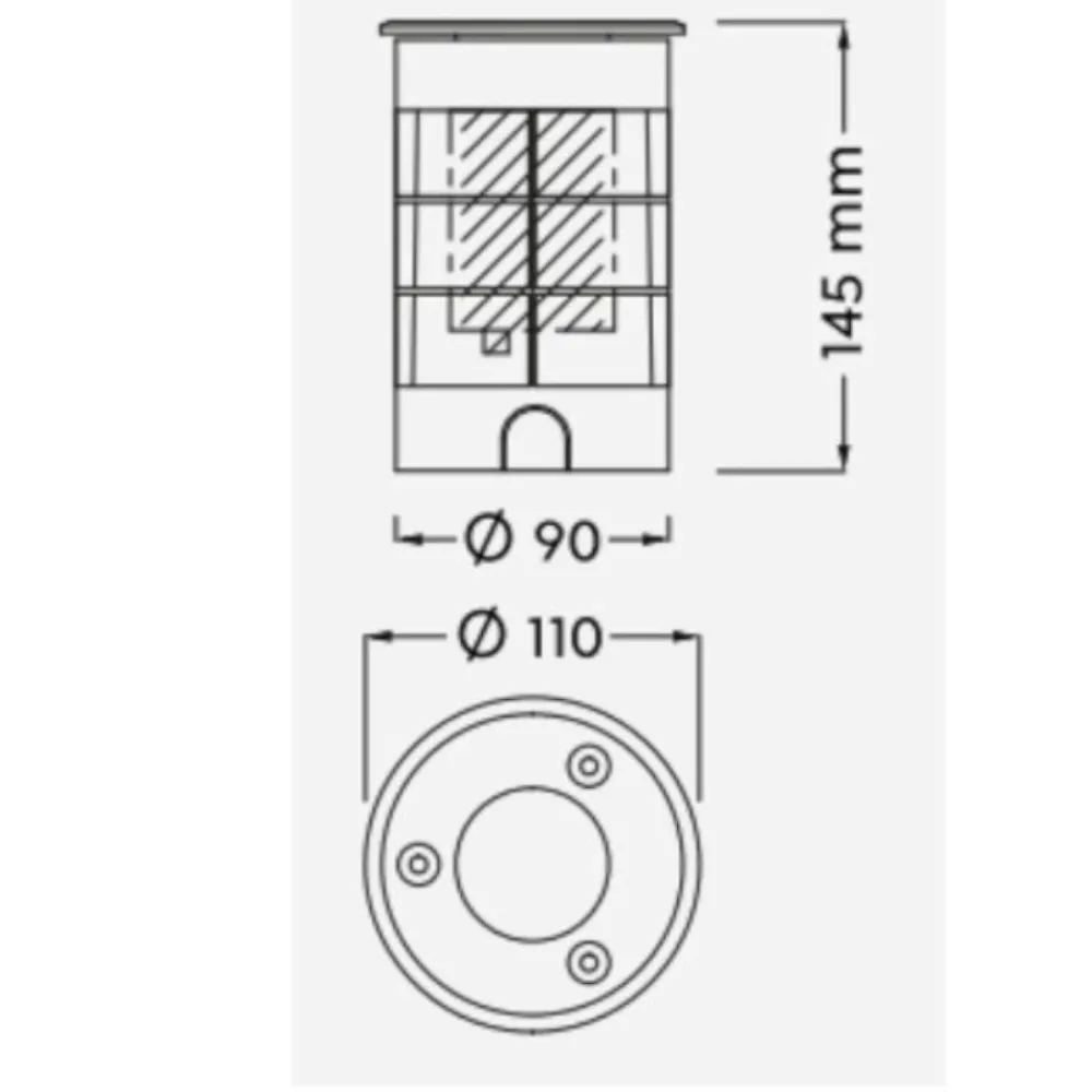 Faretti Da Esterno-Selezionato da Mazzolaluce Faretto per esterno da incasso a pavimento led 3,5w 3000k