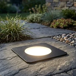 Faretti Da Esterno-Top Light Faretto per esterno da incasso pavimento nero calpestabile anti corrosione