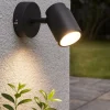 Faretti Da Esterno-Selezionato da Mazzolaluce Faretto per esterno da parete soffitto nero orientabile