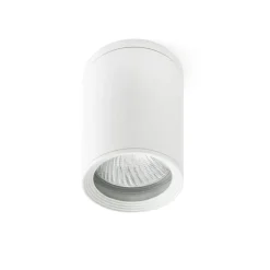 Faretti Da Esterno-Selezionato da Mazzolaluce Faretto per esterno da soffitto gu10 220v ip44 cilindro metallo bianco