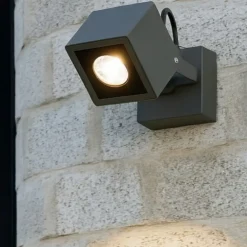 Faretti Da Esterno-Selezionato da Mazzolaluce Faretto per esterno led 6w 3000k orientabile antracite
