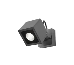Faretti Da Esterno-Selezionato da Mazzolaluce Faretto per esterno led 6w 3000k orientabile antracite