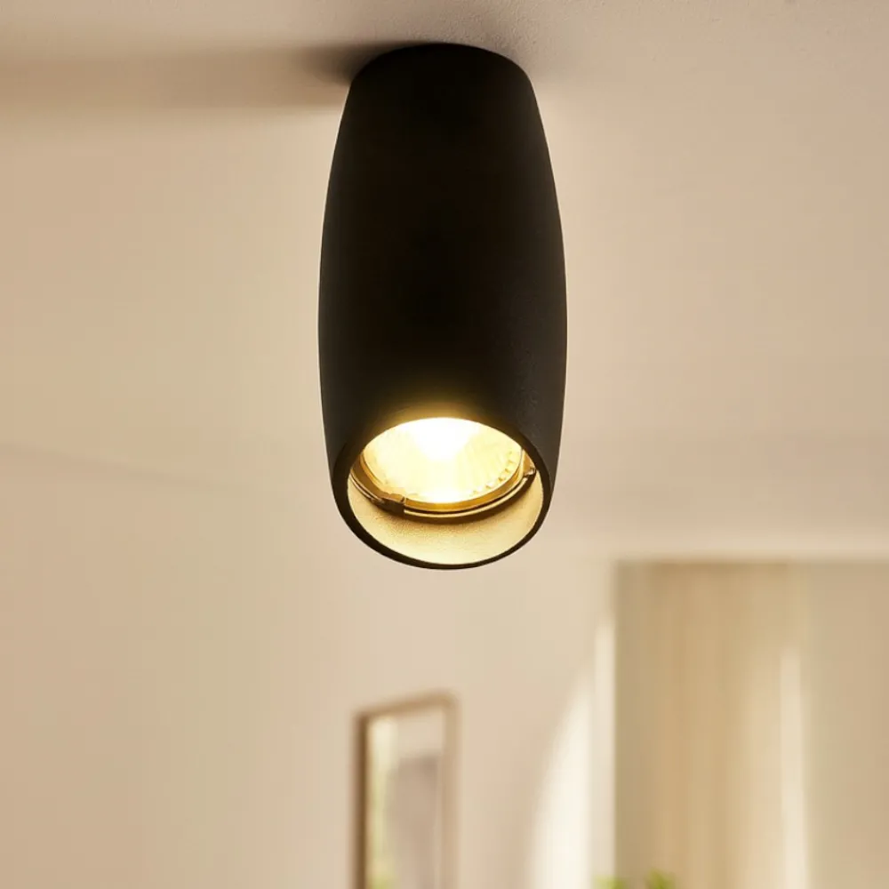 Faretti Da Soffitto-Selezionato da Mazzolaluce Faretto plafone da soffitto nero design moderno fp