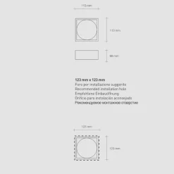 Faretti Da Incasso-Sforzin Illuminazione Faretto quadrato con vetro da incasso filiatra sforzin per cartongesso