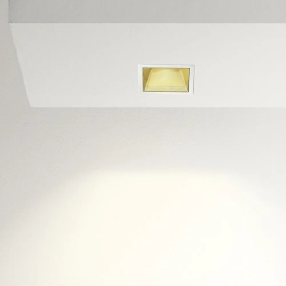 Faretti Da Incasso-Gea Luce Faretto quadrato da incasso per controsoffitto bianco oro