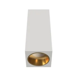 Faretti Da Soffitto-Selezionato da Mazzolaluce Faretto quadrato di gesso bianco alluminio oro da soffitto