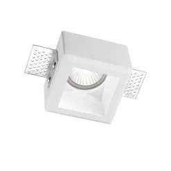 Faretti Da Incasso-Selezionato da Mazzolaluce Faretto quadrato di gesso da incasso a soffitto fp