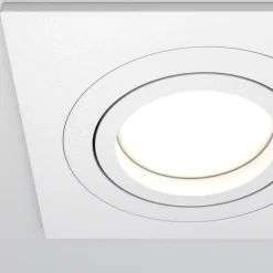 Faretti Da Incasso-Maytoni Faretto quadrato onda bianco da incasso a soffitto orientabile
