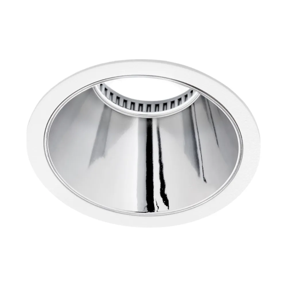 Faretti Da Incasso-Gea Luce Faretto rotondo design moderno da incasso bianco cromo