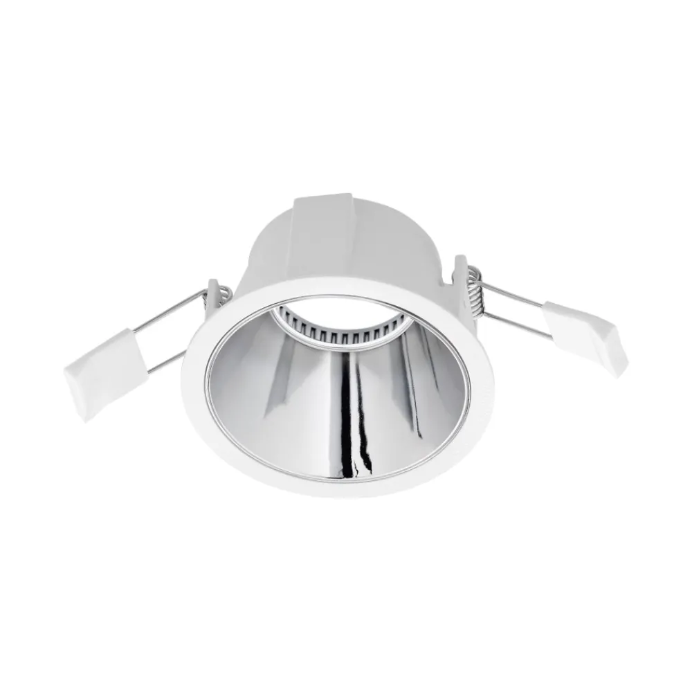Faretti Da Incasso-Gea Luce Faretto rotondo design moderno da incasso bianco cromo
