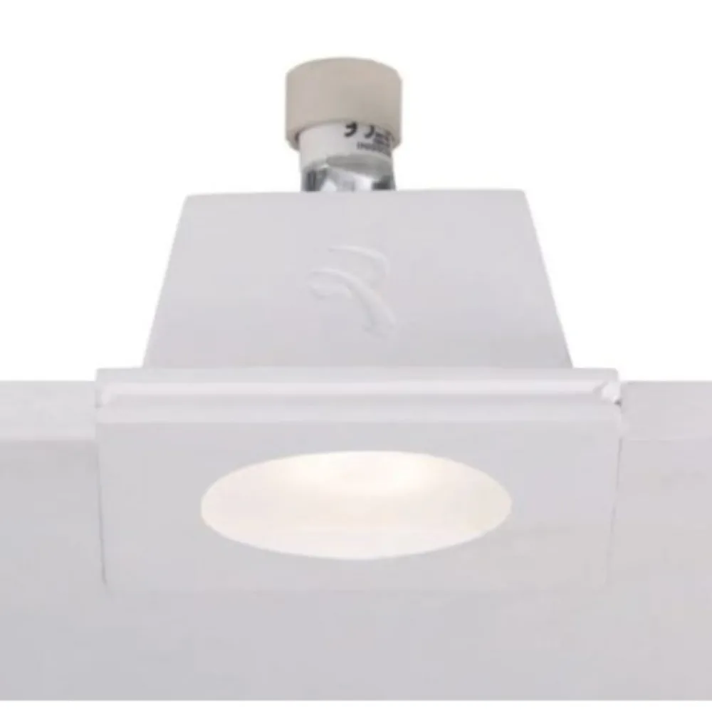 Faretti Da Incasso-Selezionato da Mazzolaluce Faretto rotondo in gesso con vetro da incasso a soffitto gu10 220v