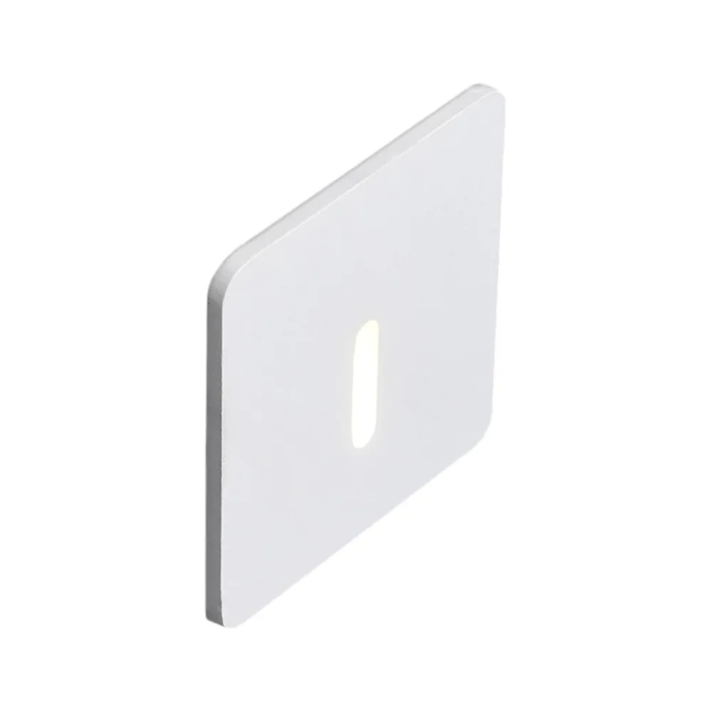 Segnapasso Led-Selezionato da Mazzolaluce Faretto segnapasso bianco led 3w da incasso 3000k quadrato 220-240v