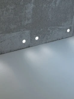Segnapasso Led-Selezionato da Mazzolaluce Faretto segnapasso led 3.5w 2700k da incasso parete gesso cristaly per scala