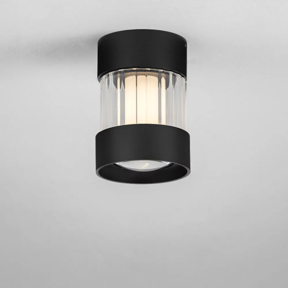 Faretti Da Soffitto-Selezionato da Mazzolaluce Faretto spot da soffitto cilindro nero vetro led 14w 2700-3000k dimmerabile