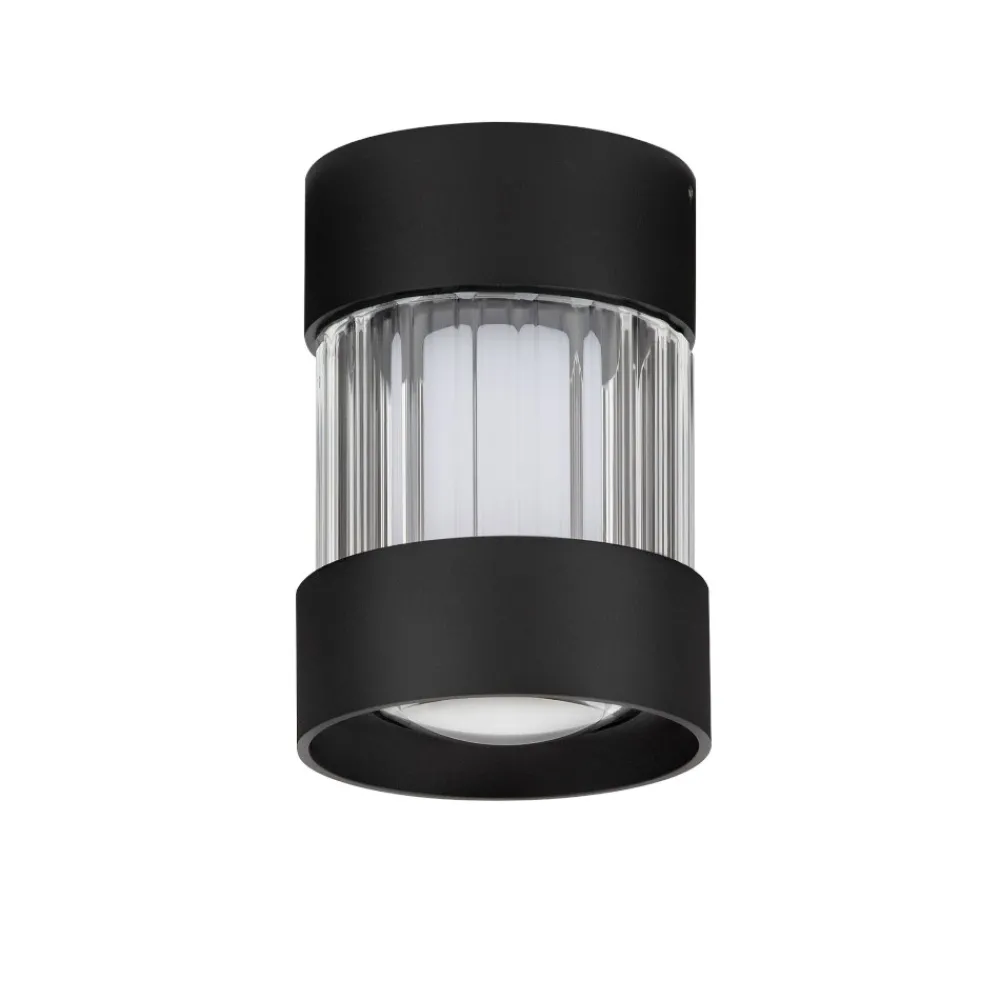 Faretti Da Soffitto-Selezionato da Mazzolaluce Faretto spot da soffitto cilindro nero vetro led 14w 2700-3000k dimmerabile