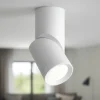 Faretti Da Soffitto-Perenz Illuminazione Faretto spot led orientabile bianco 8w 3000k cilindro perenz