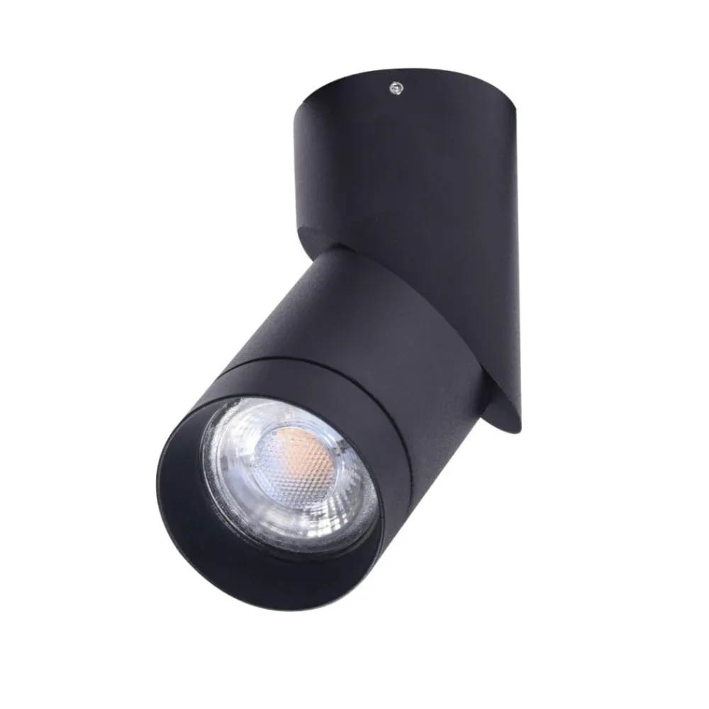 Faretti Da Soffitto-Selezionato da Mazzolaluce Faretto spot orientabile nero da soffitto per cucina