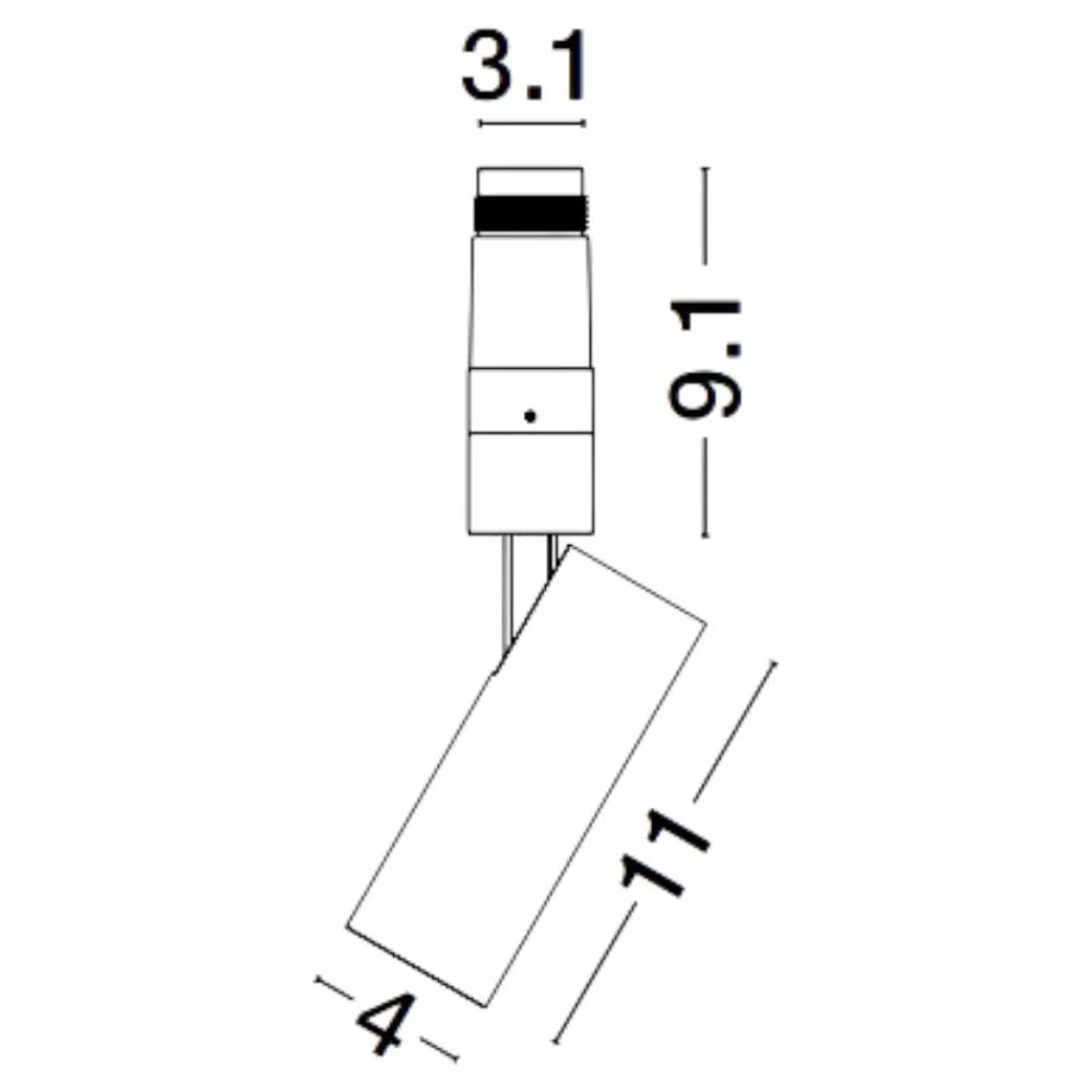 Faretti Da Incasso-Selezionato da Mazzolaluce Faretto spoty da incasso led 48v 6w 3000k cri90 dali nero orientabile