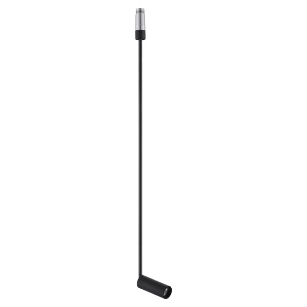Faretti Da Incasso-Selezionato da Mazzolaluce Faretto spoty nero a sospensione h70cm led 7w 3000k cri90 orientabile