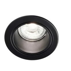 Faretti Da Incasso-IsyLuce Faretto tondo da incasso nero per controsoffitto